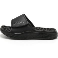 JACK&JILL 線條指壓拖鞋 JB3360, 黑色, 235