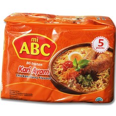 미에이비씨 미 인스턴트 카리아얌 치킨커리향 라면 75g, 5개