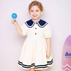 JELISPOON 女童款翻領水手風洋裝