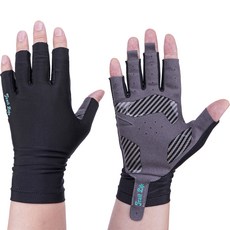 Trail Life 登山七分袖半指手套 左右一套, 黑色, 1個