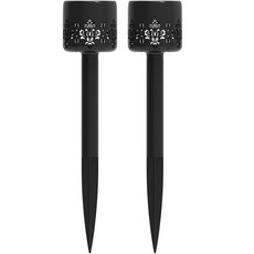 MIREU 太陽能迷你火炬燈 2入, 黑色