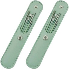 데일리리빙 스테인리스 귀이개 열쇠고리 6종 세트 그린, 2세트