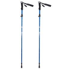 【J-Rex】超輕硬鋁5步便攜折疊登山杖2支登山杖1SET, 藍色