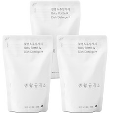 Saengong 生活工作所 奶瓶廚房清潔劑補充包, 3個, 450ml