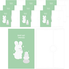 Donna & Deco 健康祝福10張長壽折疊卡+10便士信封+10便士貼紙套組, 014 十仙石, 1套