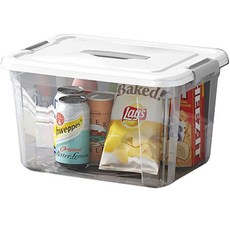 多款透明拼圖收納盒 03 中小尺寸 長度 30cm x 寬度 22cm x 高度 17cm, 水晶, 1個