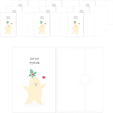 Donna & Deco 健康祝福10張長壽折疊卡+10便士信封+10便士貼紙套組, 015 健康的野山參, 1套