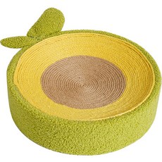 큐러스펫 고양이 아보카도 원형 스크래쳐 방석, 혼합색상, 1개