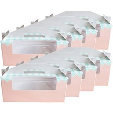 B Home Baking 韓國製菱格紋圖案手提盒, 8個, 混色