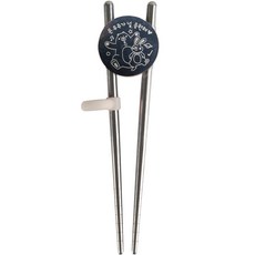 不鏽鋼矽膠指環雷射雕刻學習筷, 銀, 1個