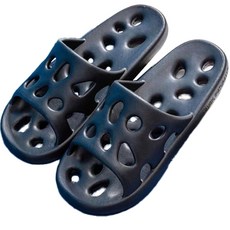 데이소이 치즈구멍 송송 물빠짐 논슬립 욕실화, 02 블랙, 1개