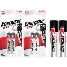 에너자이저 미니어쳐 알카라인 AAAA 4p + 맥스 AAA 2p 건전지 세트, 1세트