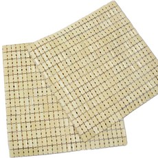 LEENDECO 辦公室車用家用涼爽竹涼麻將坐墊 2入, 竹色