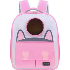 PASTEL PET 寵物貓咪口袋後背包外出包, 粉紅色