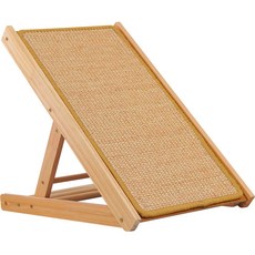 칠시 각도 조절 고양이 마끈 스크래쳐, 원목, 1개