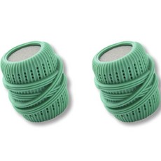 綠色生活 防衣物纏繞矽膠洗衣球, 2個, 綠色