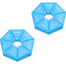 12라운드 휴대용 알약통, 하늘, 2개