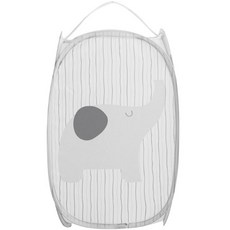 귀염이 접이식 빨래바구니, 그레이 코끼리