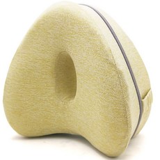 원더웨어 다리가 편안한 커브형 레그필로우, 옐로우, 1개