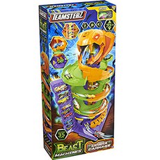 TEAMSTERZ 野獸機器 眼鏡蛇停車塔玩具 + 壓鑄迷你車 隨機發送 3入組, 1個, 混合顏色