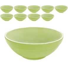 LOHJA 韓國產美耐皿湯碗 直徑18.6cm, 淺綠色, 10個