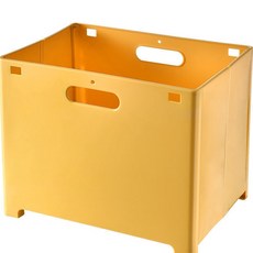 잘츠 공간 폴더블 수납박스 대 27.5 x 38 x 30 cm, 옐로우, 1개