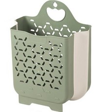 잘츠 편리한 스탠드 걸이형 수납 바구니, 리프그린