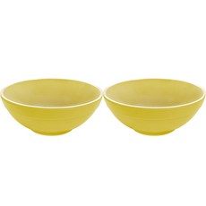 로흐야 국산 멜라민 탕 면기 18.6cm, 연노랑, 2개