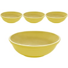 LOHJA 美耐皿繽紛彩色麵碗 14cm, 淡黃色, 4個