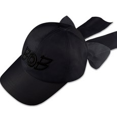 BOB BOB女款高爾夫刺繡Logo蝴蝶結球帽 BOBCP102, 黑色