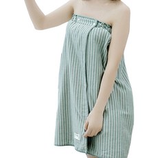 레인보우 모던 스트라이프 튜브탑 바스타월, 그린, 2개