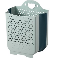 잘츠 편리한 스탠드 걸이형 수납 바구니, 블루그린