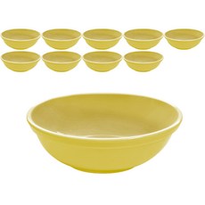 LOHJA 美耐皿繽紛彩色麵碗 14cm, 淡黃色, 10個