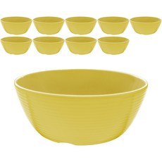 로흐야 국산 멜라민 특대접 13.6cm, 연노랑, 10개