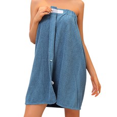 彩虹簡約魔鬼氈平口浴巾, 藍色, 2個