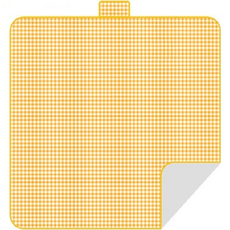 꿀비 輕便可折疊野餐墊 生活防水 草地海灘感性野餐墊 大型 檸檬格紋 200*200