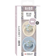 BIBS 리버티 디럭스 실리콘 쪽쪽이 노리개젖꼭지 2종 세트 엘로이즈 베이비블루 믹스, 1세트