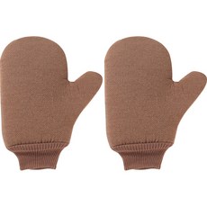 레인보우 깔끔한 스크럽 샤워 장갑, 브라운, 2개, 1개입
