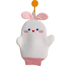 彩虹可愛卡通磨砂沐浴手套 D款, 1入, 混合顏色, 1個