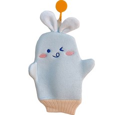 彩虹可愛卡通人物磨砂沐浴手套 E款, 1入, 混色, 1個