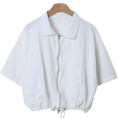 Lindashop Le Natt 尼龍口袋短袖下擺抽繩拉鍊外套 cpjk4859k33
