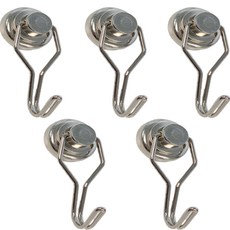 주앤지 초강력 자석 네오디움 360˚ 회전 고리자석 걸이 후크, 실버, 5개