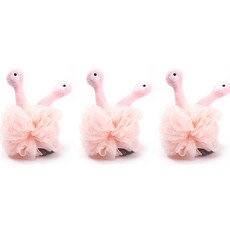 레인보우 달팽이 볼록 눈 샤워볼, 핑크, 1개입, 3개