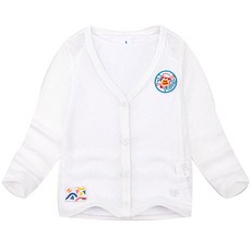 JELISPOON 女童款假兩件日常羅紋開襟上衣