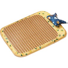 파스텔펫 반려동물 패턴 필로우 쿨매트, 옐로우, 1개