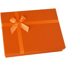 Maket Gamseong 可愛緞帶禮物盒 1號, 2個, 橘色