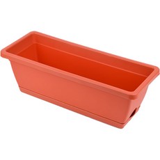 원더웨어 직사각형 플라스틱 원예용 화분, 05레드, 1개
