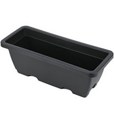 Wonderware 長方形塑膠園藝花盆, 01黑色