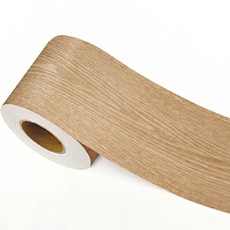 Mate 加厚生活防水簡易黏貼木紋飾條自黏條壁貼, 暖木紋, 10 cm x 8 m