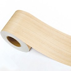 MATE 厚款生活防水簡易黏貼木紋飾條壁貼, 暖米色, 10 cm x 8 m